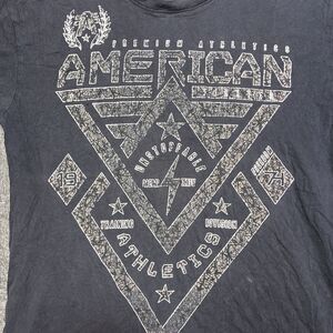 American Fighter Mens‎ Large Training T Shirt UFC MMA Gym Workout Black Y2K